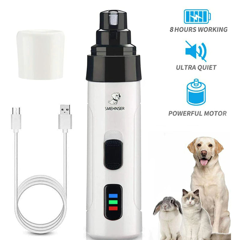 Elektrische nagelknipper & nageltrimmer voor honden en katten - oplaadbaar en ergonomisch ontwerp