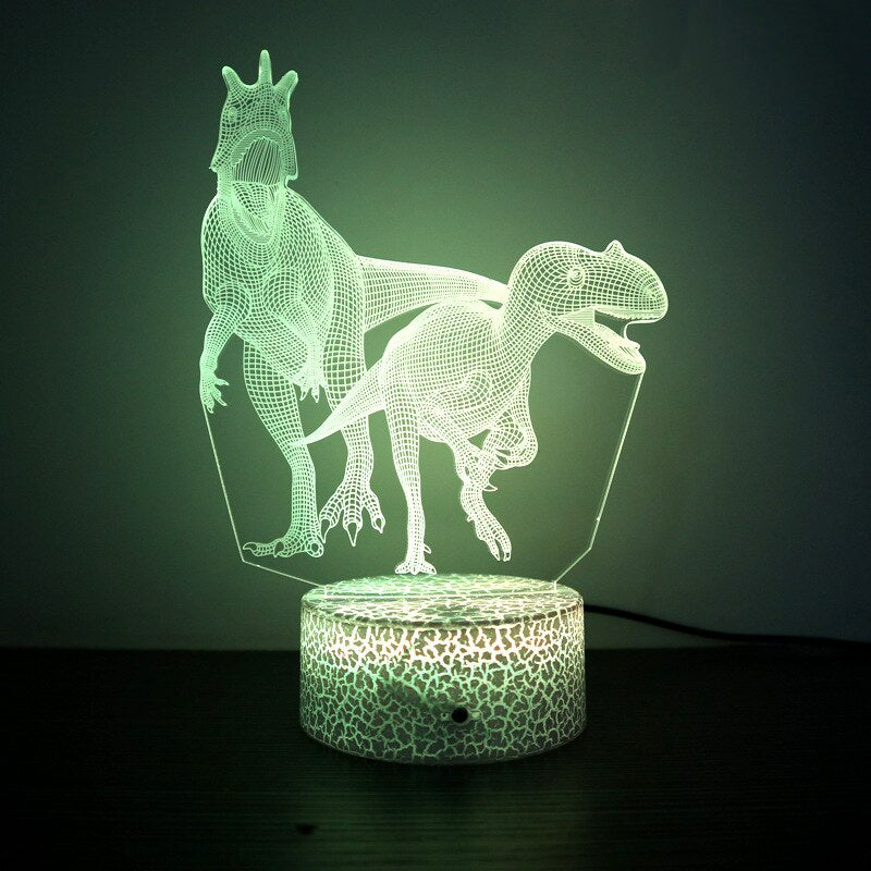 3D LED Lamp Dinosaurus