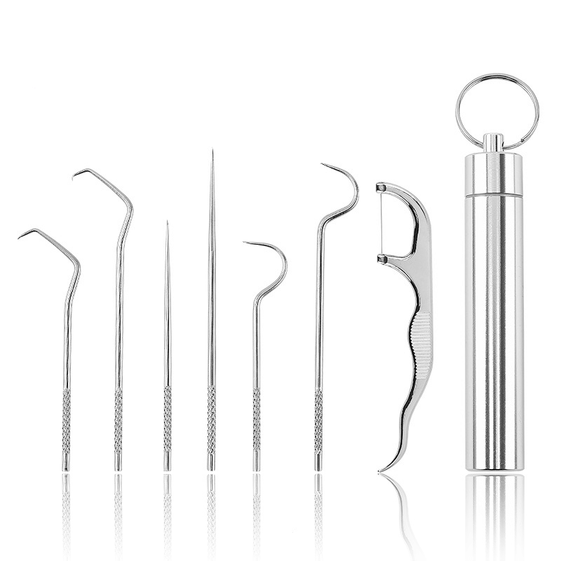 Roestvrijstalen tandenstoker set herbruikbaar