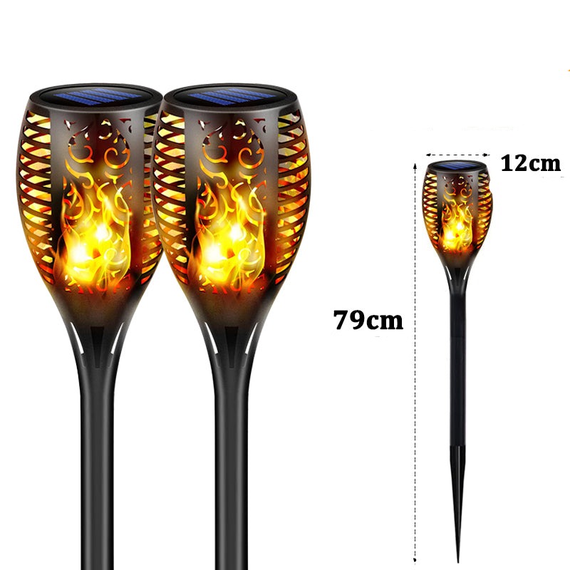 IP65 Waterdichte Tuinlantaarn op zonne-energie met Vlameffect - Energiezuinig & Automatische Ontsteking