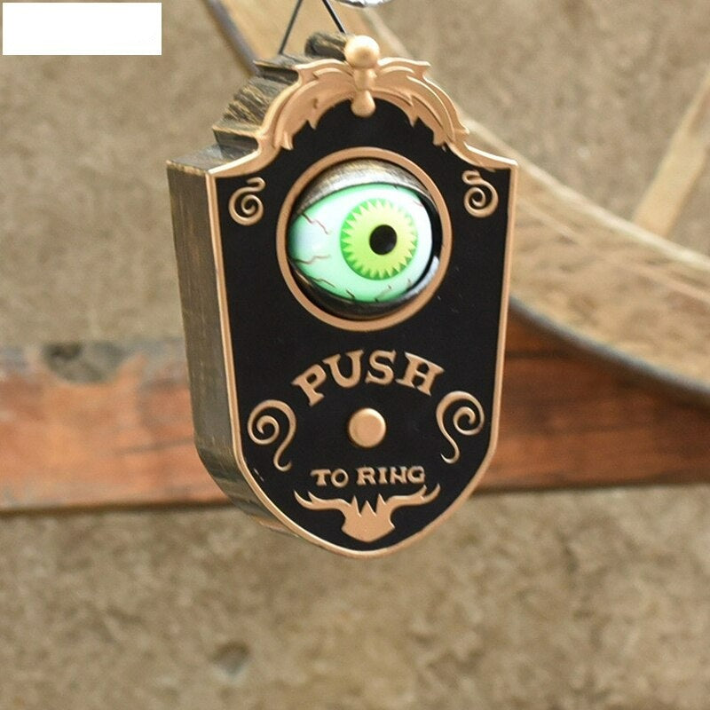 Enge Halloween deurbel met gloeiend oog | Geluids- & lichteffecten - Realistische decoratie voor trick or treating