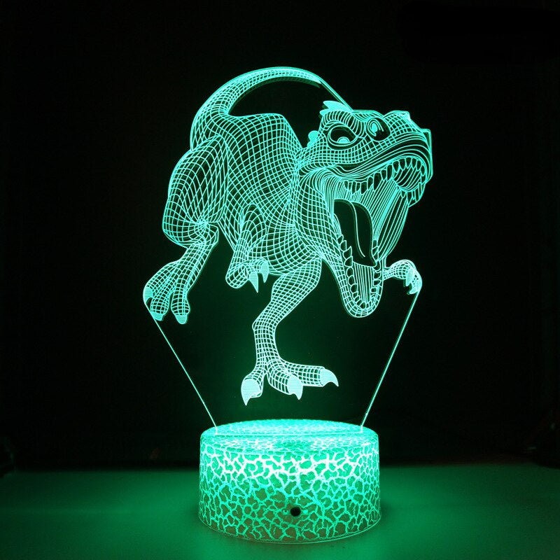 3D LED Lamp Dinosaurus
