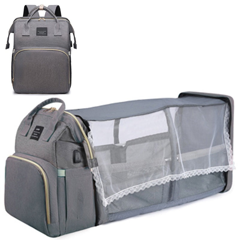 2-in-1 luiertas met reiswieg