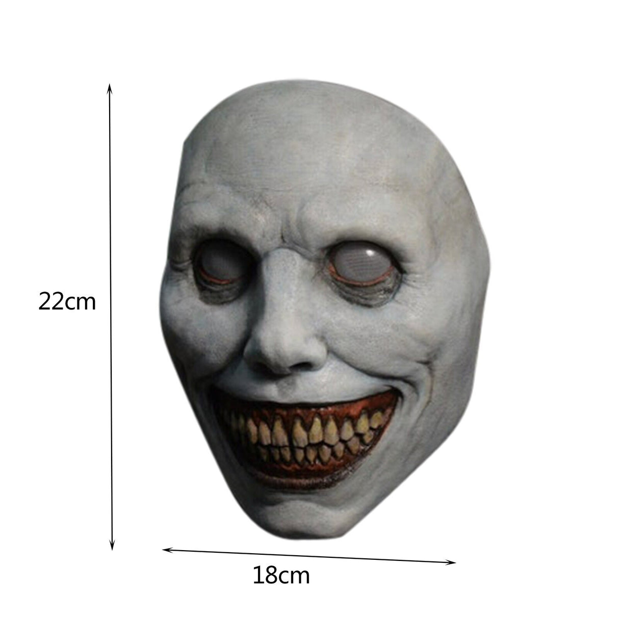 Wit horrormasker - Perfect voor Halloweenfeestjes en griezelige decoraties