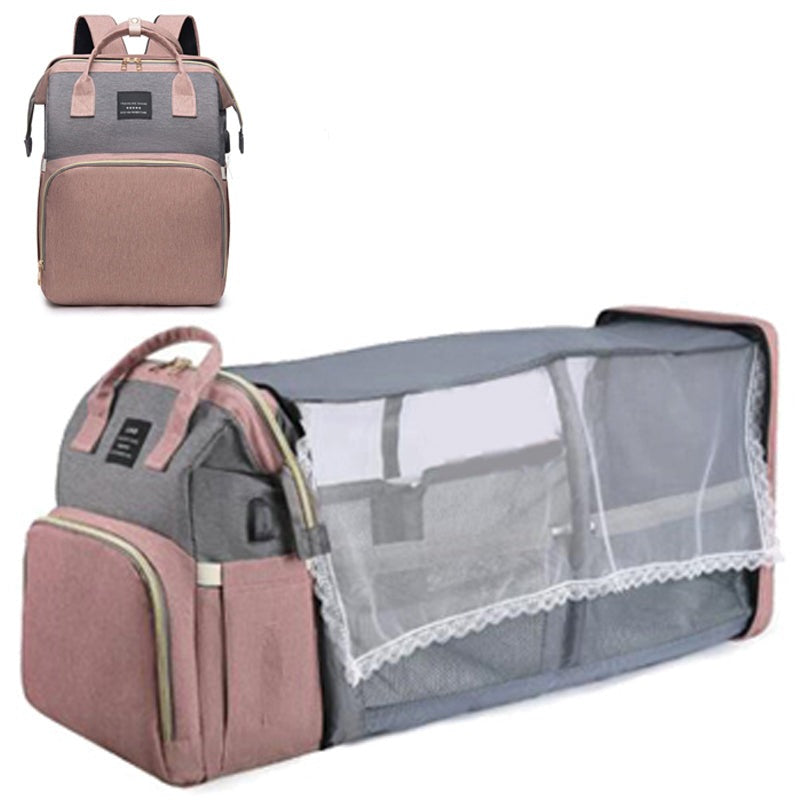 2-in-1 luiertas met reiswieg