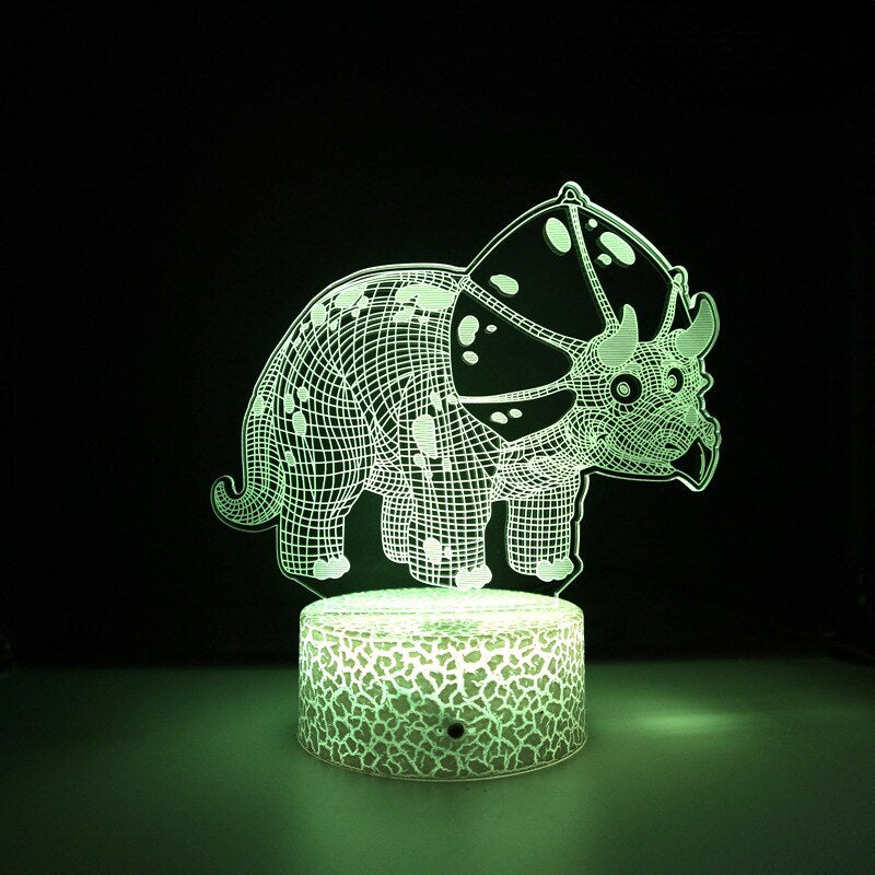 3D LED Lamp Dinosaurus