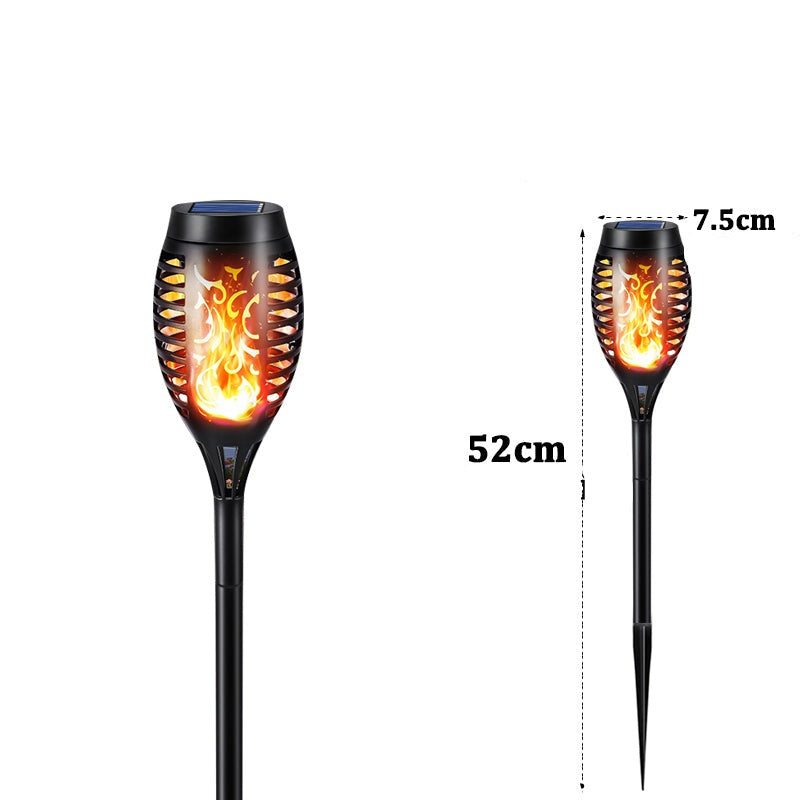 IP65 Waterdichte Tuinlantaarn op zonne-energie met Vlameffect - Energiezuinig & Automatische Ontsteking