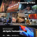 OptiView - Draagbare slimme AR-bril met 330 inch scherm 1080P HD 120Hz Lichtgewicht voor langdurig gebruik