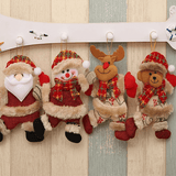 Kerstboomdecoraties Hangende kerstpoppen - Kerstman, Sneeuwpop, Eland, Beer