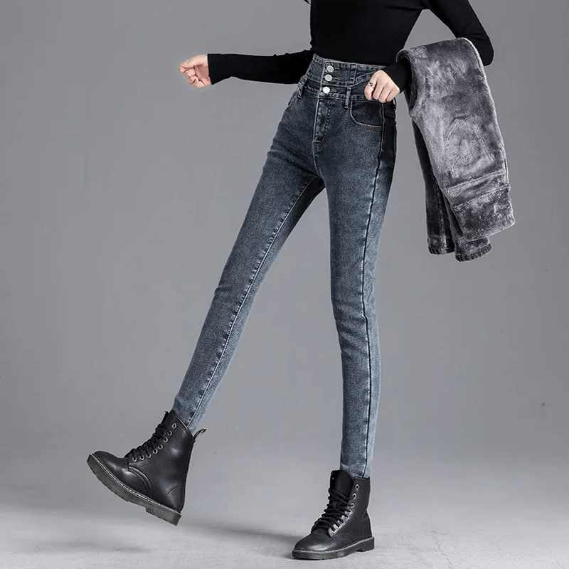 Thermische winterbroek met hoge taille