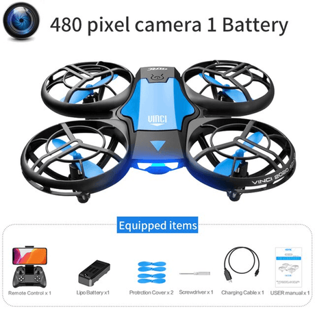 Mini RC Drone - 480P Camera WiFi FPV, Hoogte Vasthouden en Opvouwbaar Ontwerp