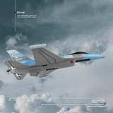 Op afstand bestuurbaar RC F16 schuimstraalvliegtuig - 2.4G, realistische propeller, zweeffunctie & groot bereik