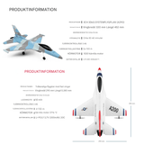 Op afstand bestuurbaar RC F16 schuimstraalvliegtuig - 2.4G, realistische propeller, zweeffunctie & groot bereik