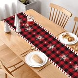 Stoffen kersttafelkleed voor eettafel 180x35cm - versier de eettafel in kerstsfeer
