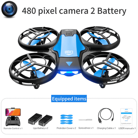 Mini RC Drone - 480P Camera WiFi FPV, Hoogte Vasthouden en Opvouwbaar Ontwerp