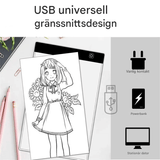 Schrijfbord met LED verlichting, Tekenbord, Kopieerbord