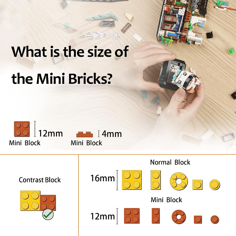 Japanse straat-mini-bouwstenen - doe-het-zelf model