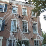Grote Zwarte Pluche Spin - Enge Halloween Decoratie voor Feest en Huis, Realistische Bedriegende Spin voor Enge Feestjes