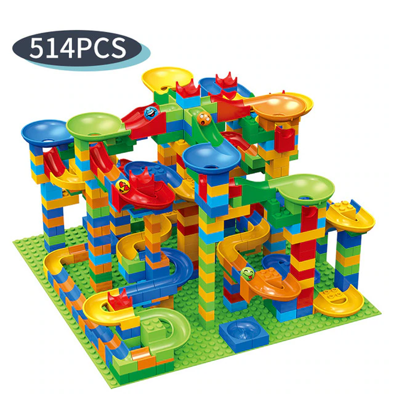 Marble Run Bouwstenen - Creatief Labyrint met Glijbaan en Balspoor voor Kinderen - Educatief Spelen voor Probleem Oplossen en Verbeelding