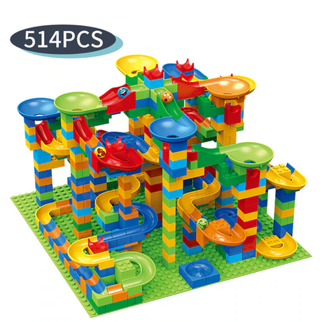 Marble Run Bouwstenen - Creatief Labyrint met Glijbaan en Balspoor voor Kinderen - Educatief Spelen voor Probleem Oplossen en Verbeelding