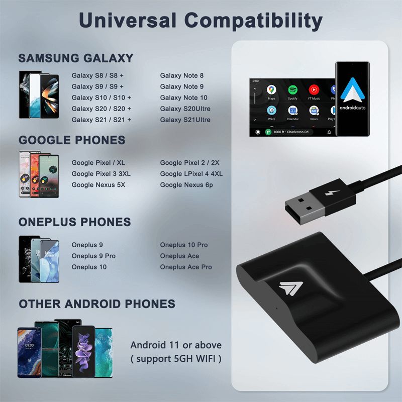 Draadloze CarPlay-adapter voor Android/Apple