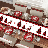 Stoffen kersttafelkleed voor eettafel 180x35cm - versier de eettafel in kerstsfeer