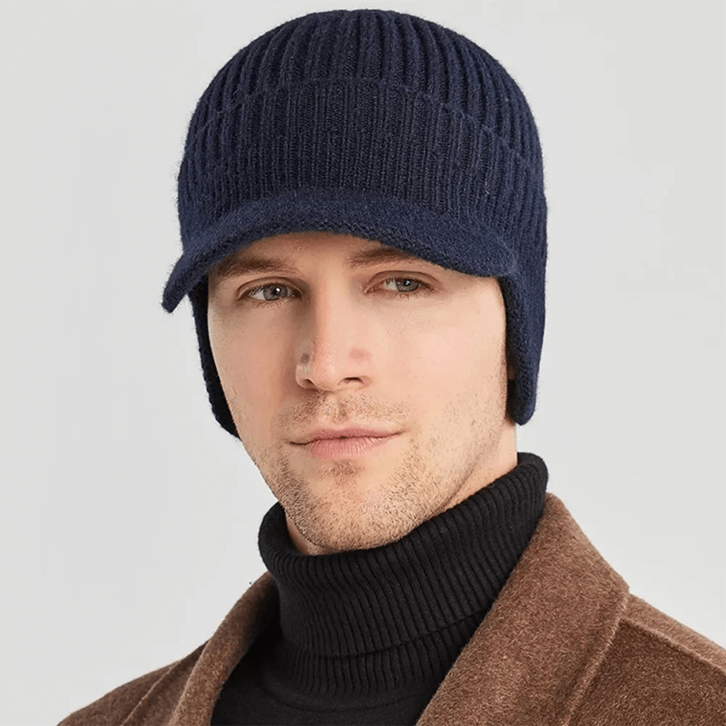 Winter gebreide muts