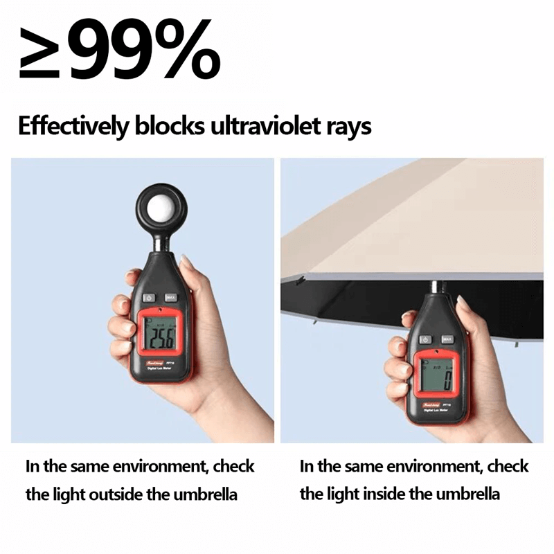 Opvouwbare paraplu met LED-zaklamp