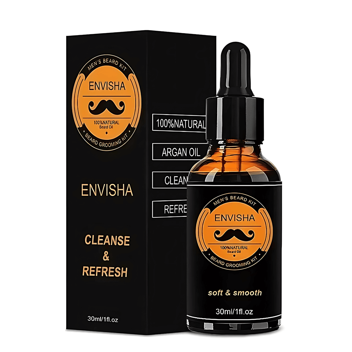 BeardMaster – 6-i-1 Skäggvårdskit för Män med Olja, Balm, Kam, Borste & Sax