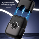 TrimPro – Portabel Elektrisk Rakapparat med 4-Bladssystem & Tvättbar Design för Kropp och Ansikte