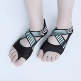 FlexStep – Halkfria Yogasockor med Andningsbar Lycra & Extra Stabilitet för Pilates, Dans och Fitness