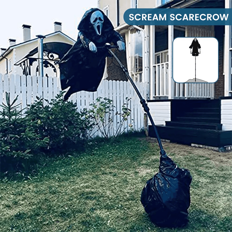Enge spook vogelverschrikker - Halloween Decoratie voor tuin en erf, enge vogelverschrikker zwaaiend in de wind