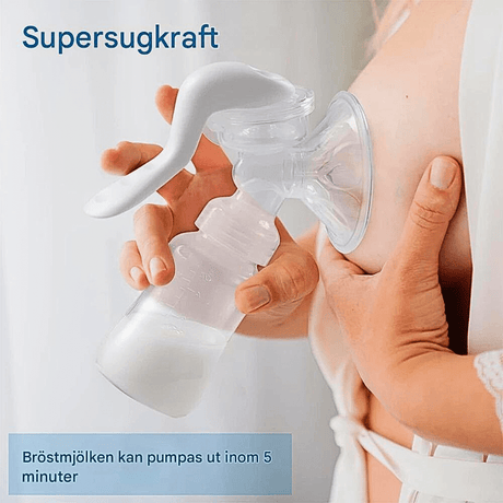 LactiMate – Manual Bröstpump i BPA-fri Silikon med Ergonomiskt Handtag & Tyst Drift