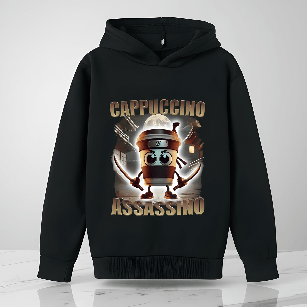 GiggleWear – Hoodie med Italienska Mindrot-karaktärer för Barn & Vuxna