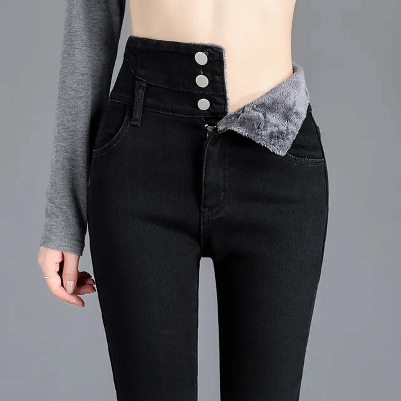 Thermische winterbroek met hoge taille