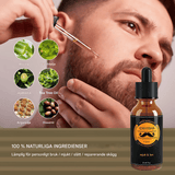 BeardMaster – 6-i-1 Skäggvårdskit för Män med Olja, Balm, Kam, Borste & Sax