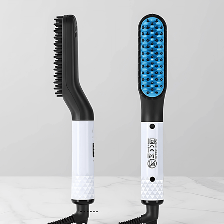 GroomFlex – Elektrisk Kam och Hårstyler med Jonisering & Justerbar Värme för Skägg och Hår