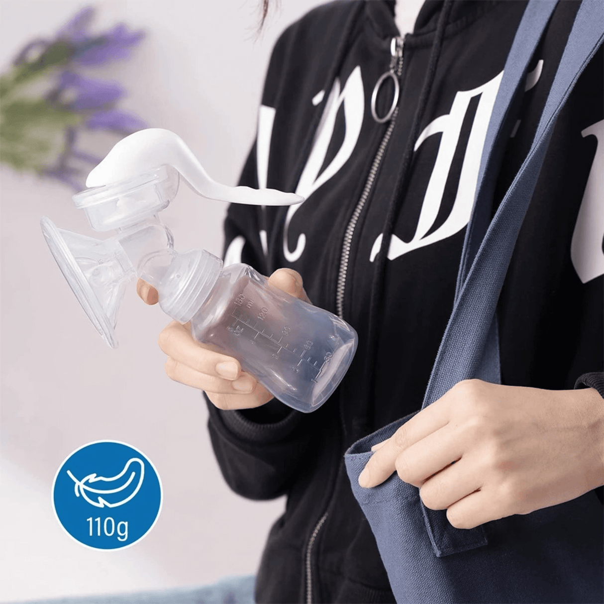 LactiMate – Manual Bröstpump i BPA-fri Silikon med Ergonomiskt Handtag & Tyst Drift