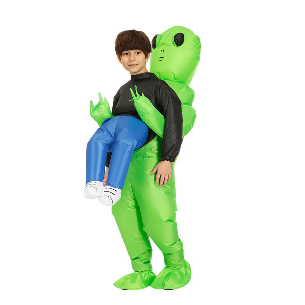 Opblaasbare alien die je meeneemt