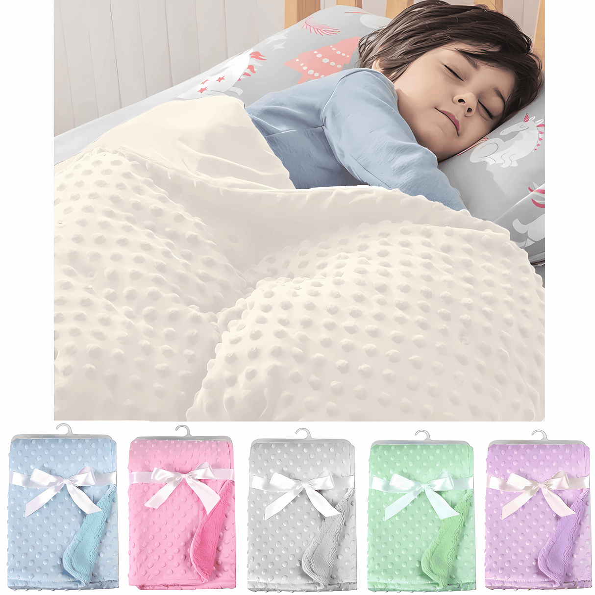 HushBlanket – Mjuk och Varm Babyfilt i Fleece med Termisk Effekt för Nyfödda och Småbarn