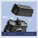 TrimPro – Portabel Elektrisk Rakapparat med 4-Bladssystem & Tvättbar Design för Kropp och Ansikte