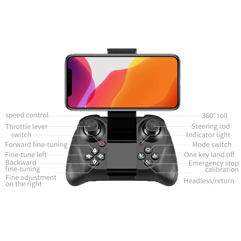 Mini RC Drone - 480P Camera WiFi FPV, Hoogte Vasthouden en Opvouwbaar Ontwerp