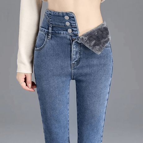 Thermische winterbroek met hoge taille
