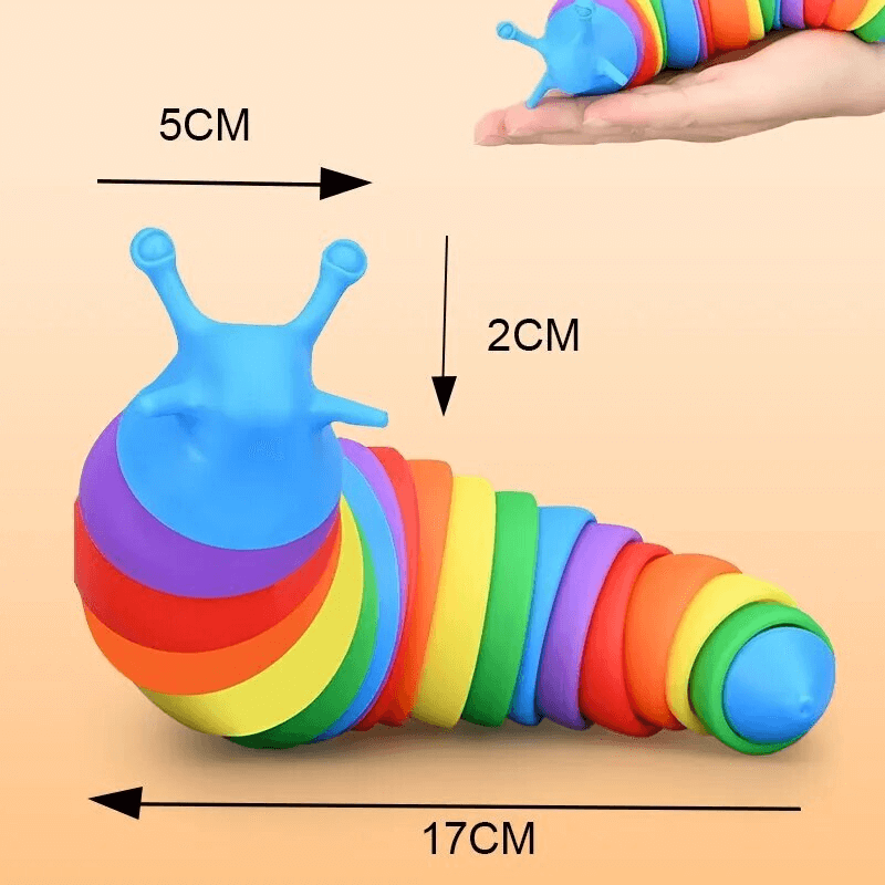 3D kleurrijke slak knuffel