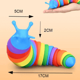 3D kleurrijke slak knuffel