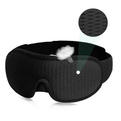 Draagbaar 3D-slaapmasker - Lichtblokkering, zachte gewatteerde oogbescherming voor optimaal comfort