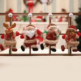 Kerstboomdecoraties Hangende kerstpoppen - Kerstman, Sneeuwpop, Eland, Beer
