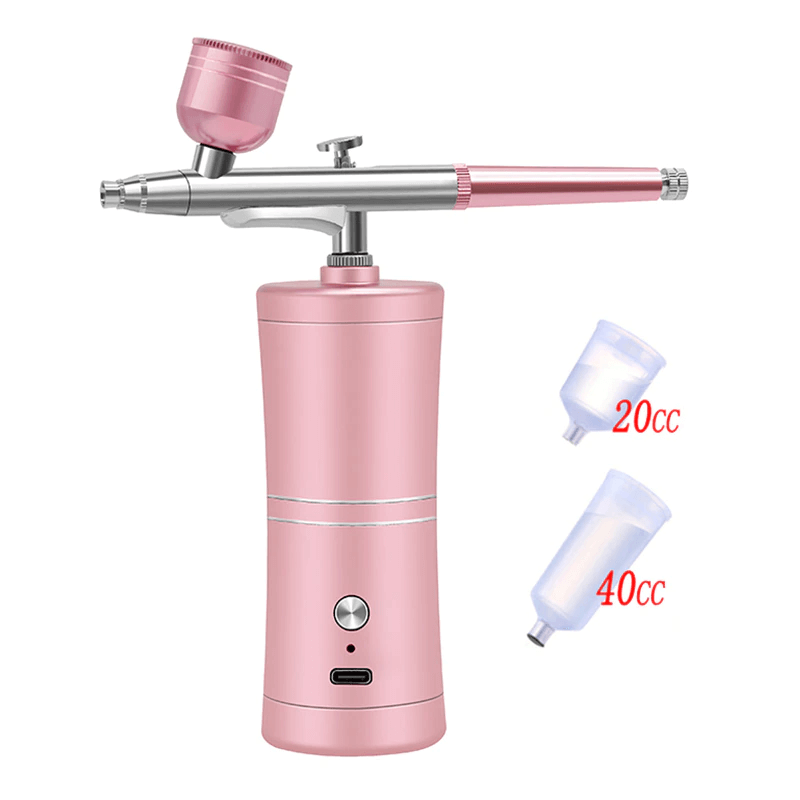 Draadloze airbrush met dubbelwerkend spuitpistool