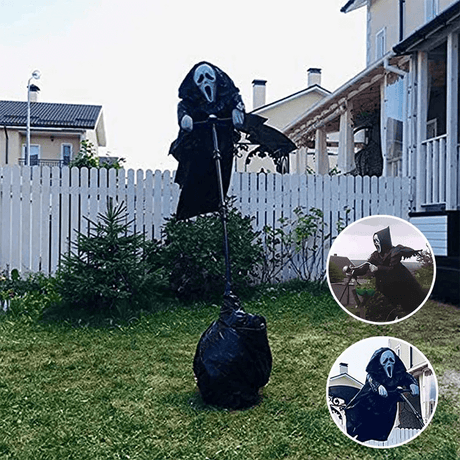 Enge spook vogelverschrikker - Halloween Decoratie voor tuin en erf, enge vogelverschrikker zwaaiend in de wind