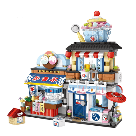 Japanse straat-mini-bouwstenen - doe-het-zelf model